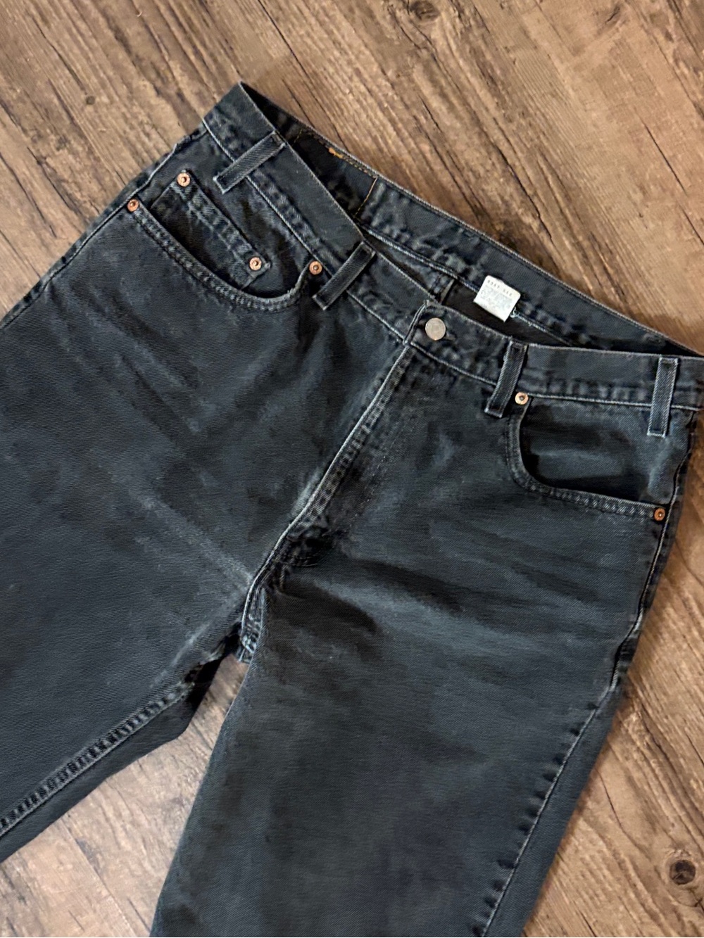 Vintage Levi's 550 Jeans Mens 36x34 Faded Black Relaxed Fit Made in USA